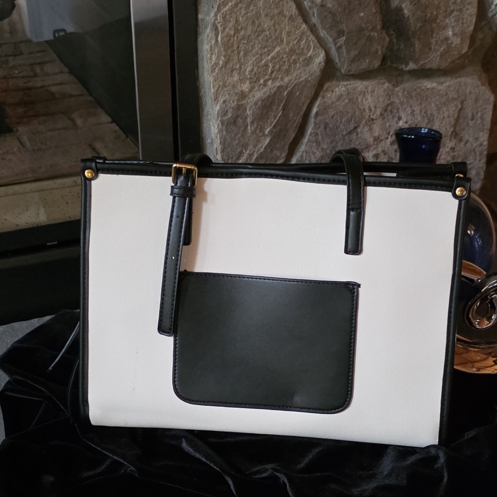 Elegant Black and White Women's Tote Bag